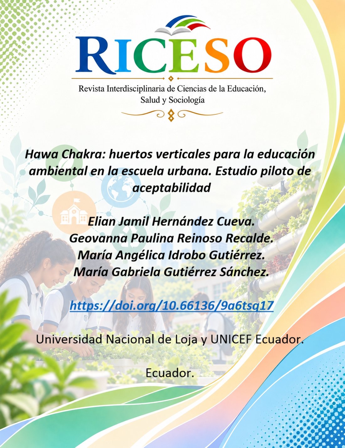 Hawa Chakra: huertos verticales para la educación ambiental en la escuela urbana. Estudio piloto de aceptabilidad